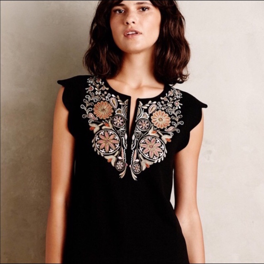Embroidered Anthropologie blouse